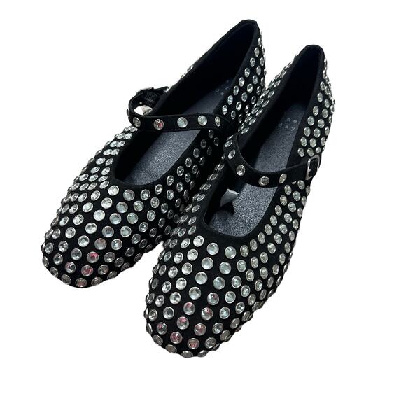A NEW DAY Issa Rhinestone Mary Jane Ballet Flats Black - Picture 4 of 5